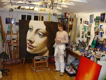 Mandy in her studio